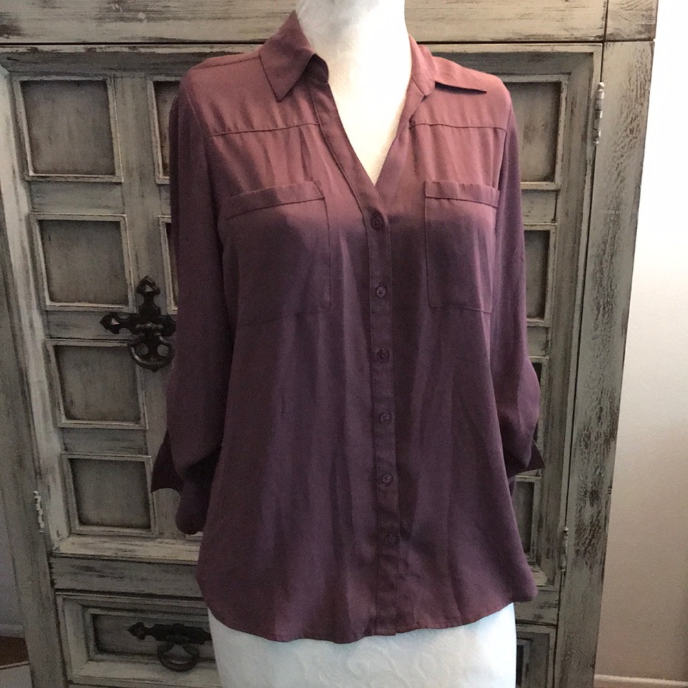 Lavender Polyester Express Blouse